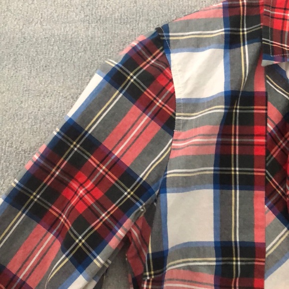 jcrew red/blue tinted flannel - Picture 3 of 4